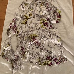 Diane Von Furstenberg  water color silk blouse